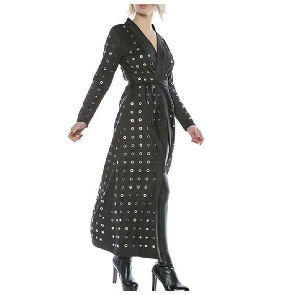 Runway Long Grommet Duster Jacket - Picture 2 of 11